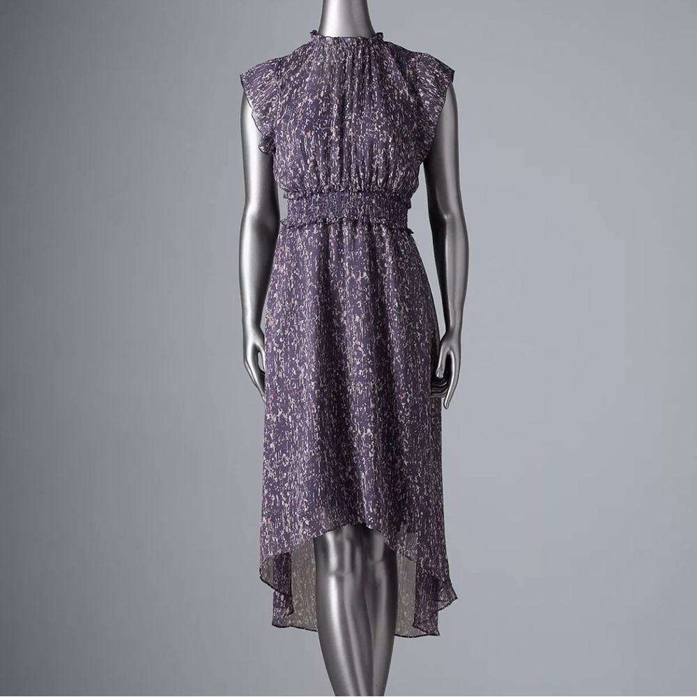 Women's Simply Vera Vera Wang Chiffon Mockneck Dress